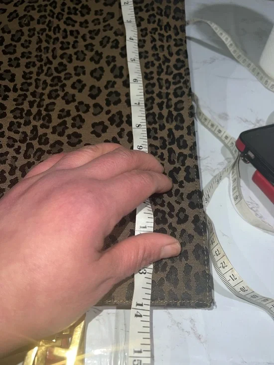 Vintage Fendi Leopard Print Tote with Red Handles canvas - Picture 10 of 10